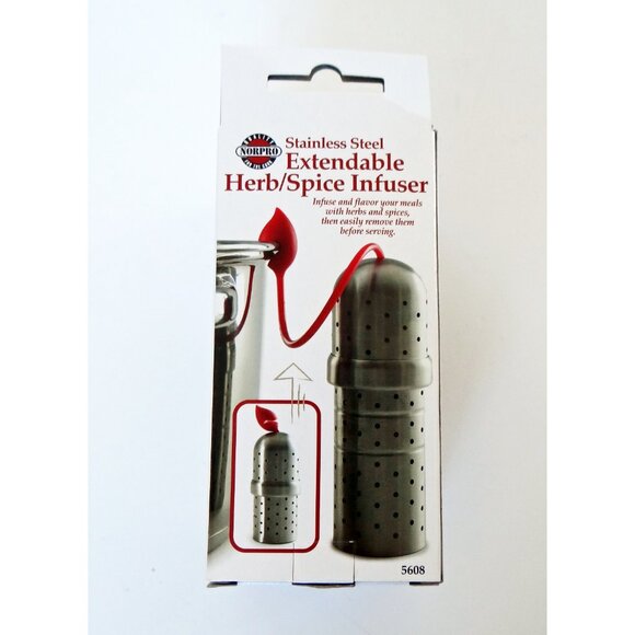 Norpro Extendable Herb / Spice Infuser Stainless Steel NIB/ New - Picture 4 of 6